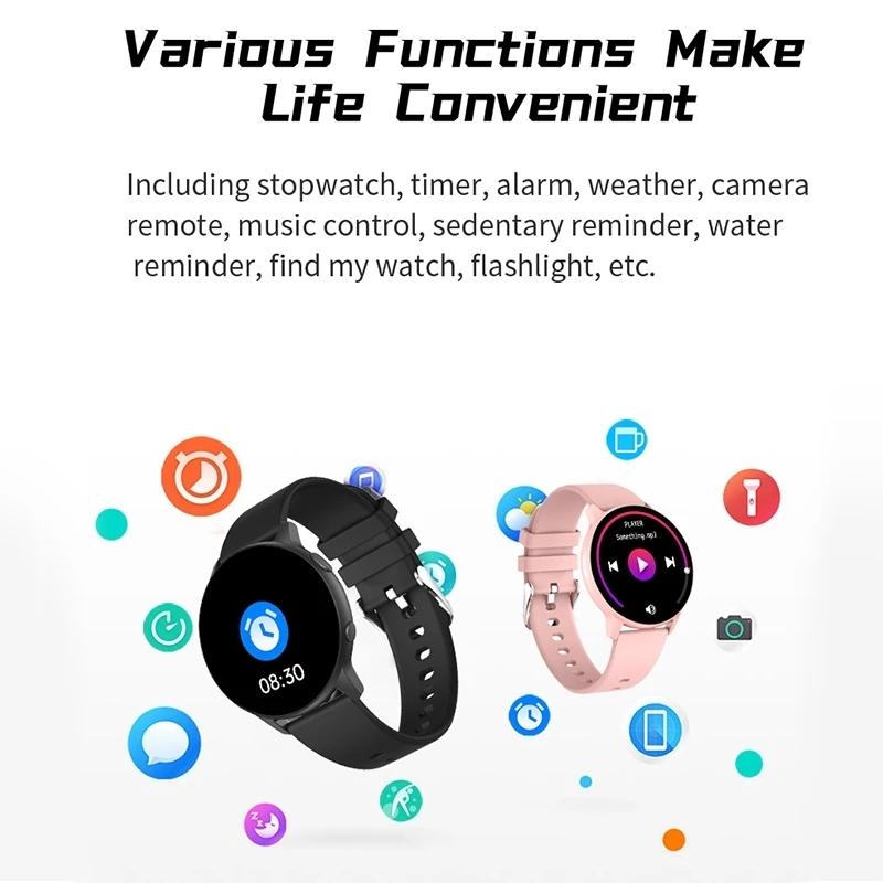 Waterproof Smart Watch With Colour Screen - Ip68 - Blue