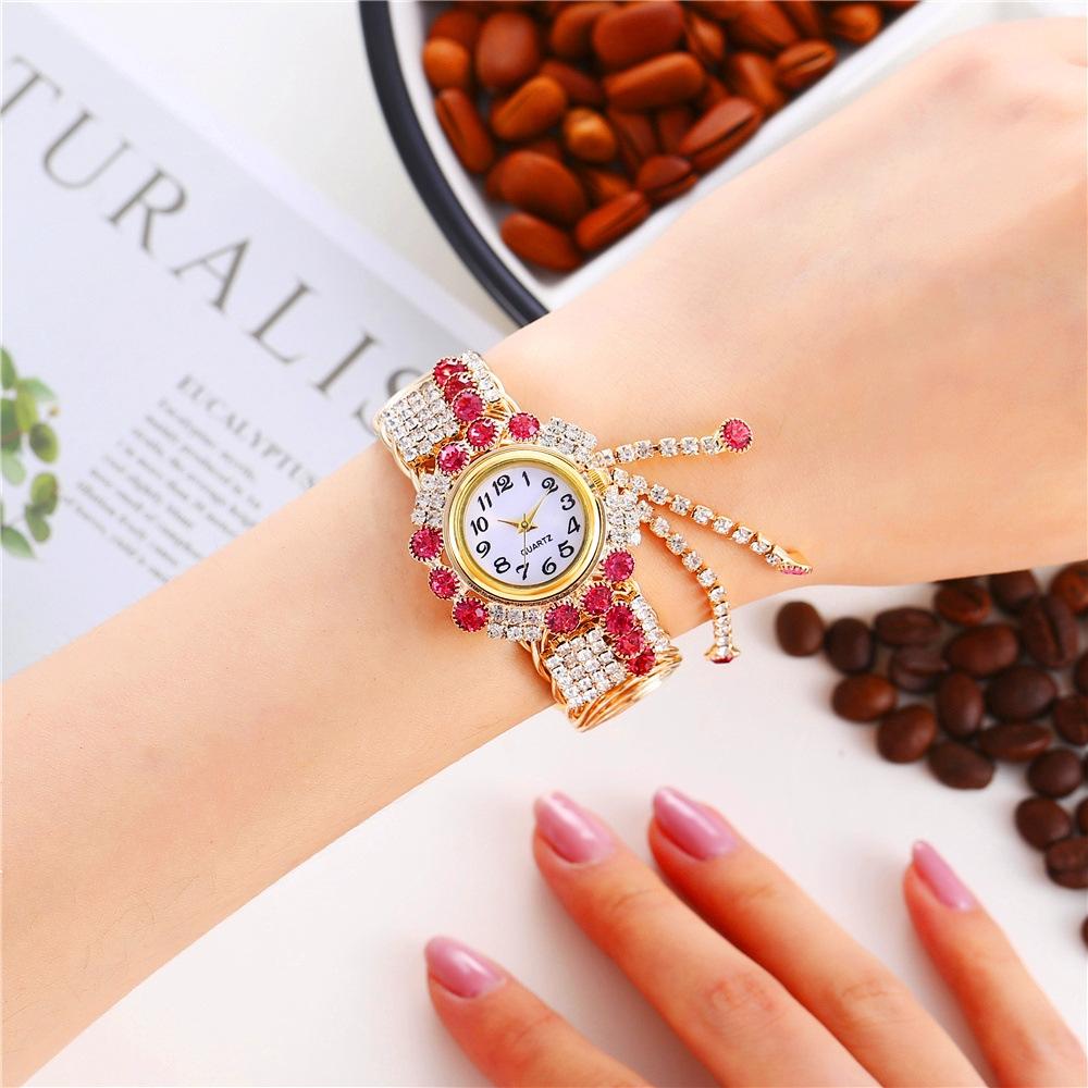 Diamond Pendant Quartz Bracelet Watch for Women - Wild and Unique - Blue