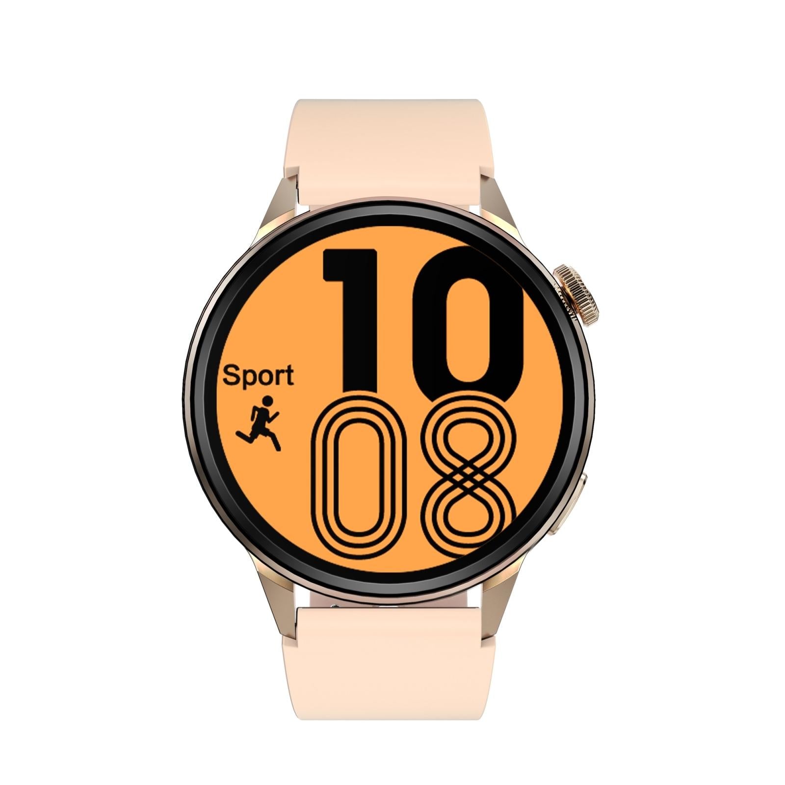 Silicone Band Smart Watch With Colour Screen - Pink
