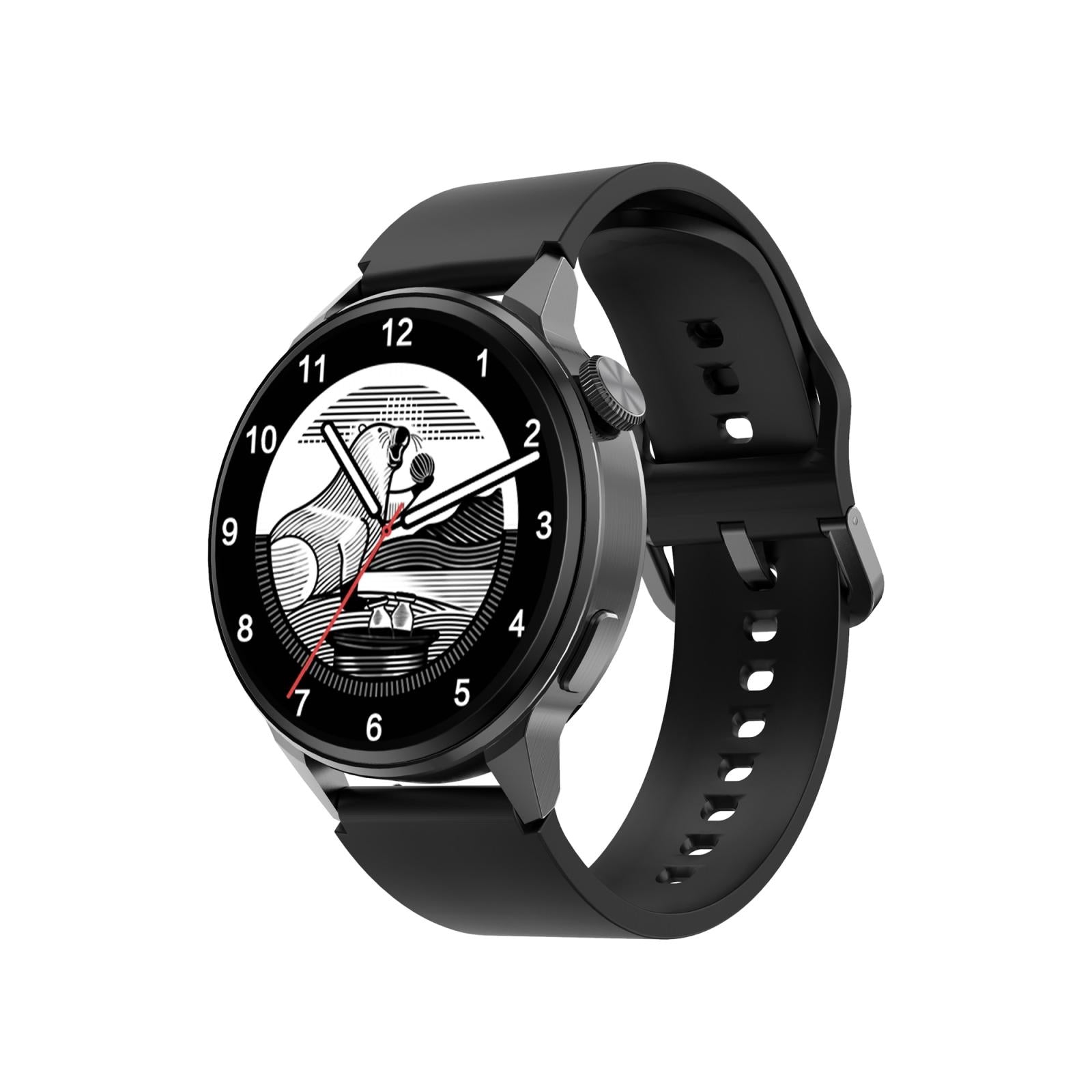 Silicone Band Smart Watch With Colour Screen - Pink