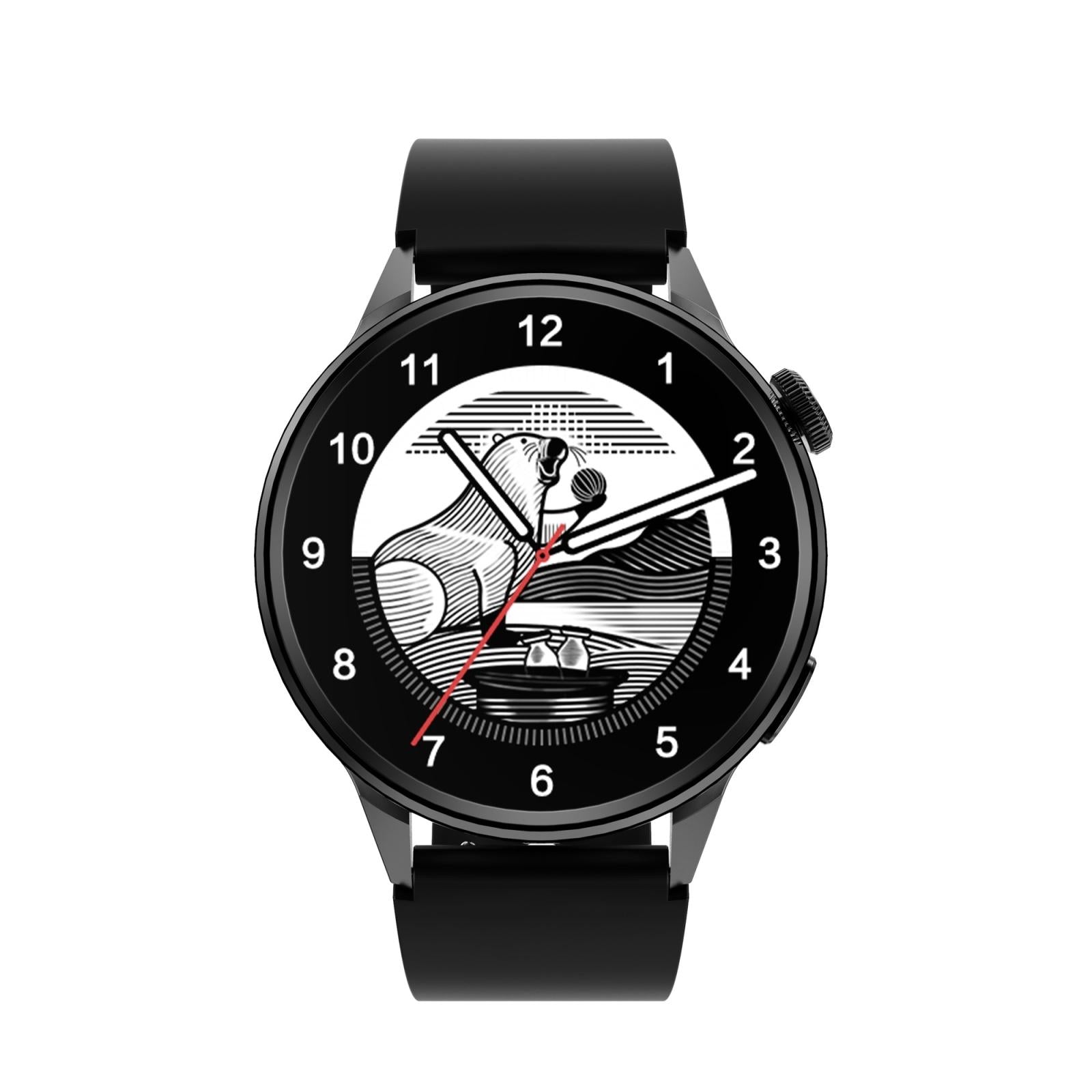 Silicone Band Smart Watch With Colour Screen - Pink