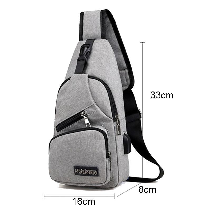 Versatile Men Crossbody Bag For Sports And Everyday Use - Black