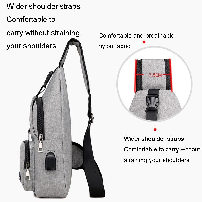 Versatile Men Crossbody Bag For Sports And Everyday Use - Black