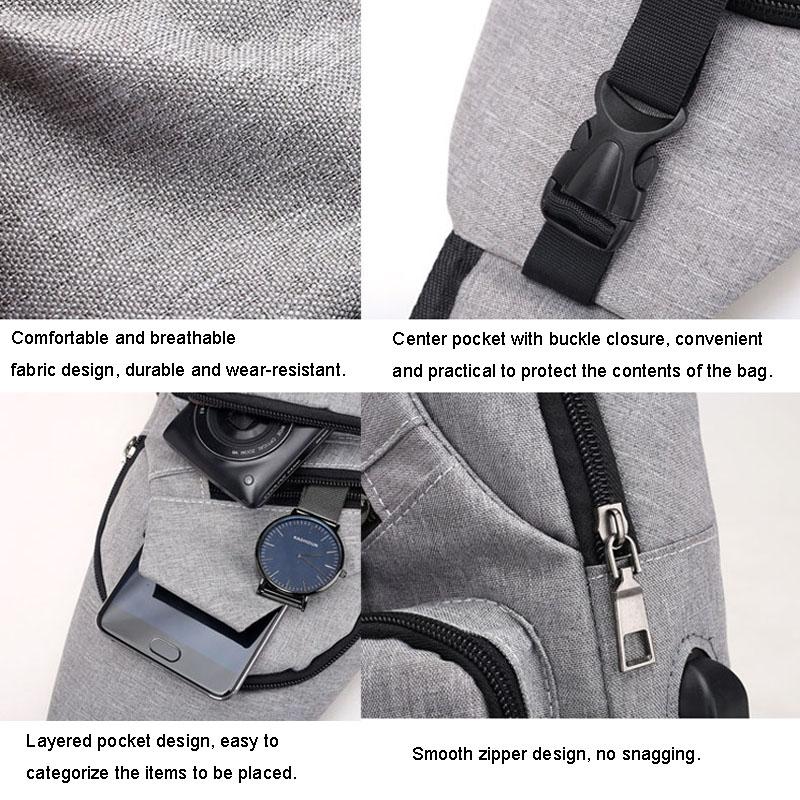Versatile Men Crossbody Bag For Sports And Everyday Use - Black