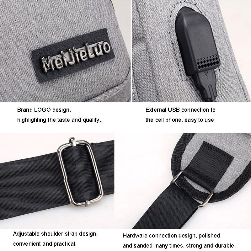 Versatile Men Crossbody Bag For Sports And Everyday Use - Black