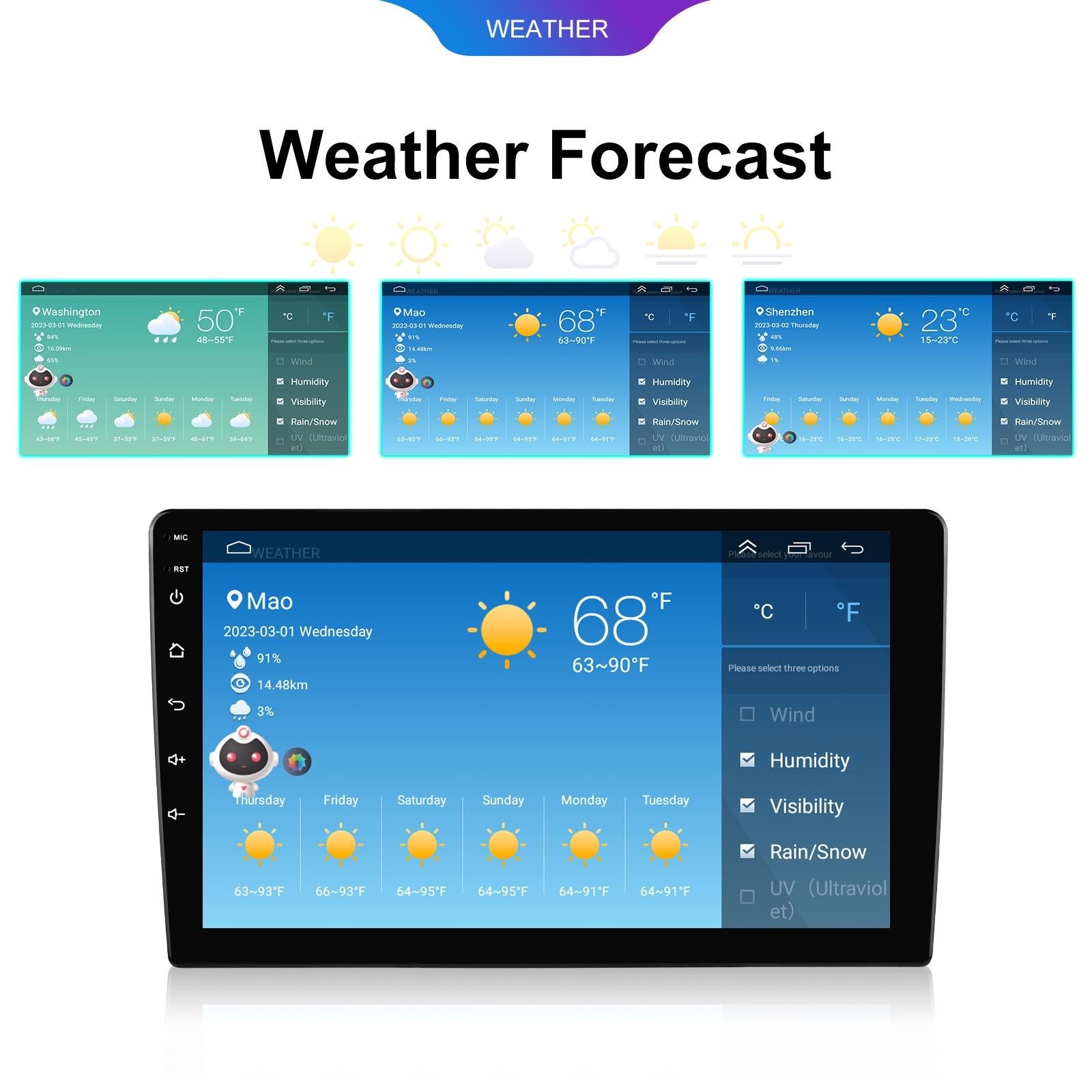 6 + 128G Android Car Bluetooth Player With Gps Navigation - Standard + Ahd Camera 9 Inch