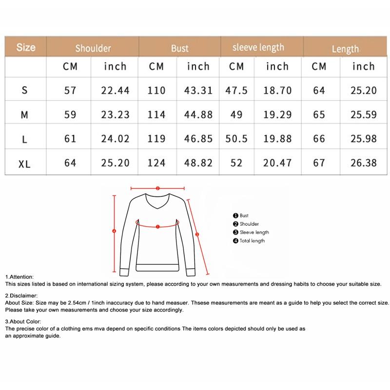 Women Round Neck Knitted Sweater Letters Jacquard Pullover Sweater - Size M - Black