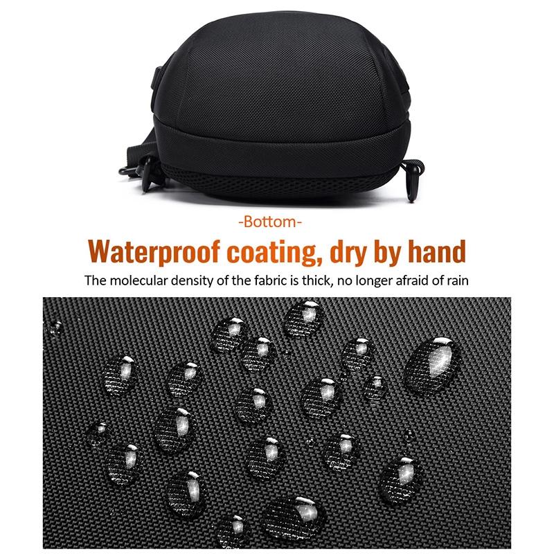 Waterproof Anti Theft Chest Bag Usb Charging Port Large Size - Black