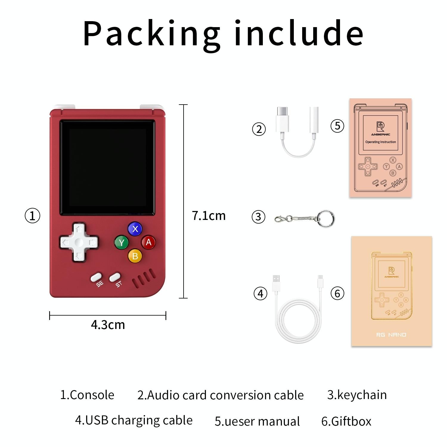 Retro Game Console - 128G 5000 Games 1.54 Ips Linux - Dark Purple - 128G 5000 Games