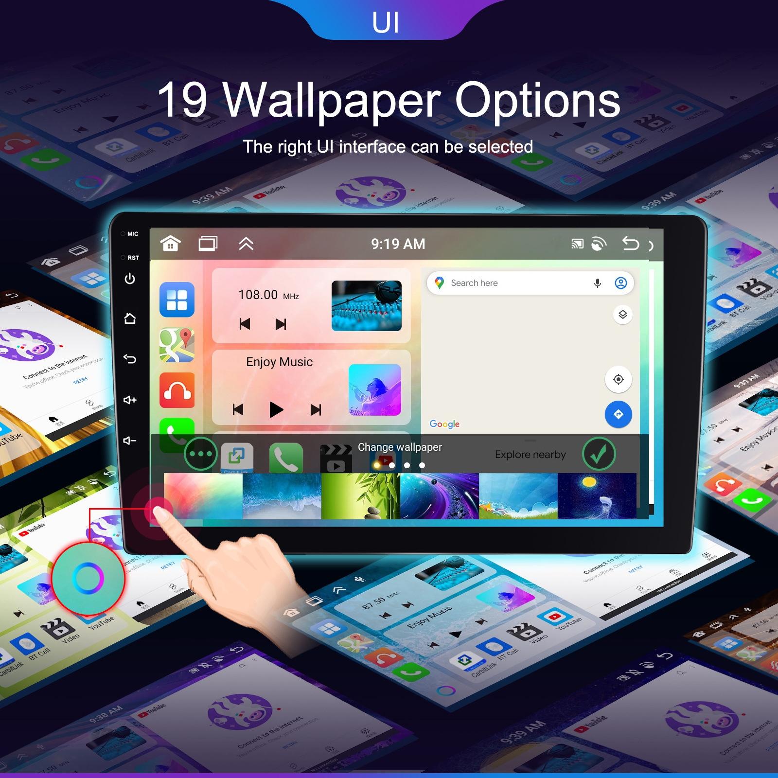 6 + 128G Android Car Bluetooth Player With Gps Navigation - Standard + Ahd Camera 10.1 Inch