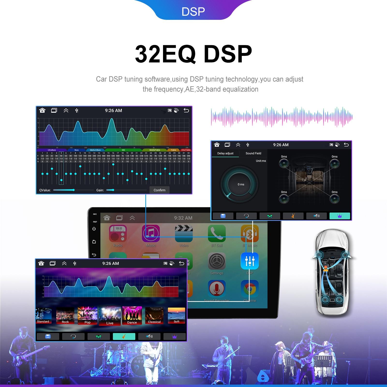 6 + 128G Android Car Bluetooth Player With Gps Navigation - Standard + Ahd Camera 10.1 Inch