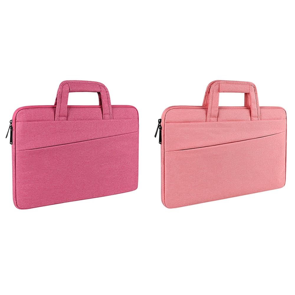 Multi-compartment Waterproof Laptop Briefcase - Fits 14.1-15.4 Inches - Pink
