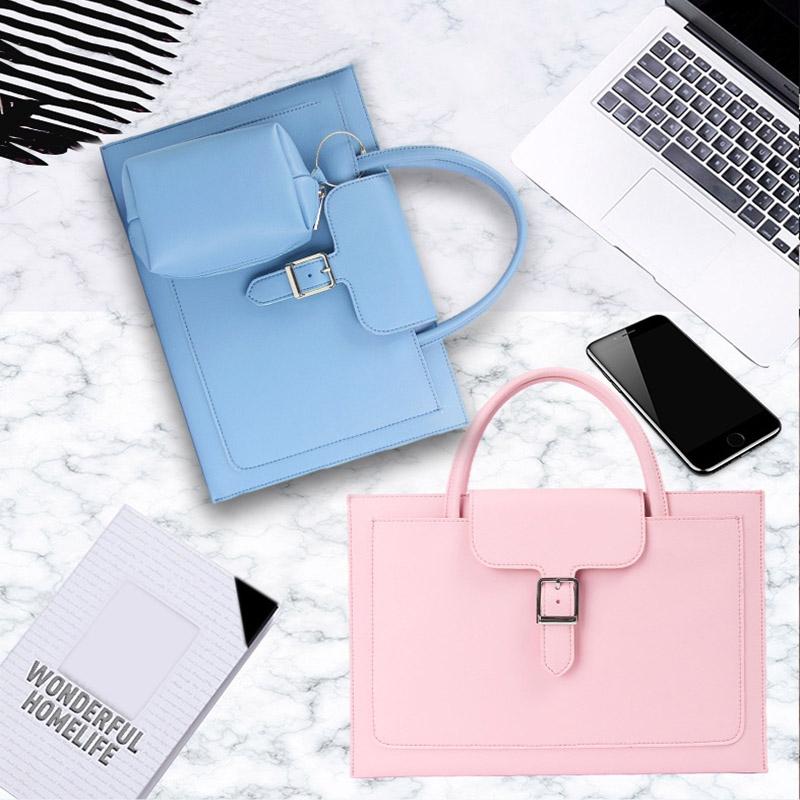 15-inch Waterproof Laptop Bag with Power Pack - Portable - Cherry Pink
