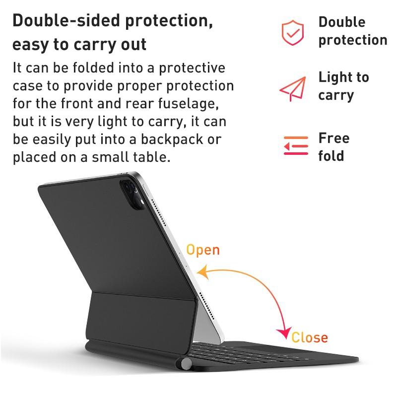 Bluetooth Keyboard Leather Case For Ipad Pro 12.9 - Magic Suspended Black