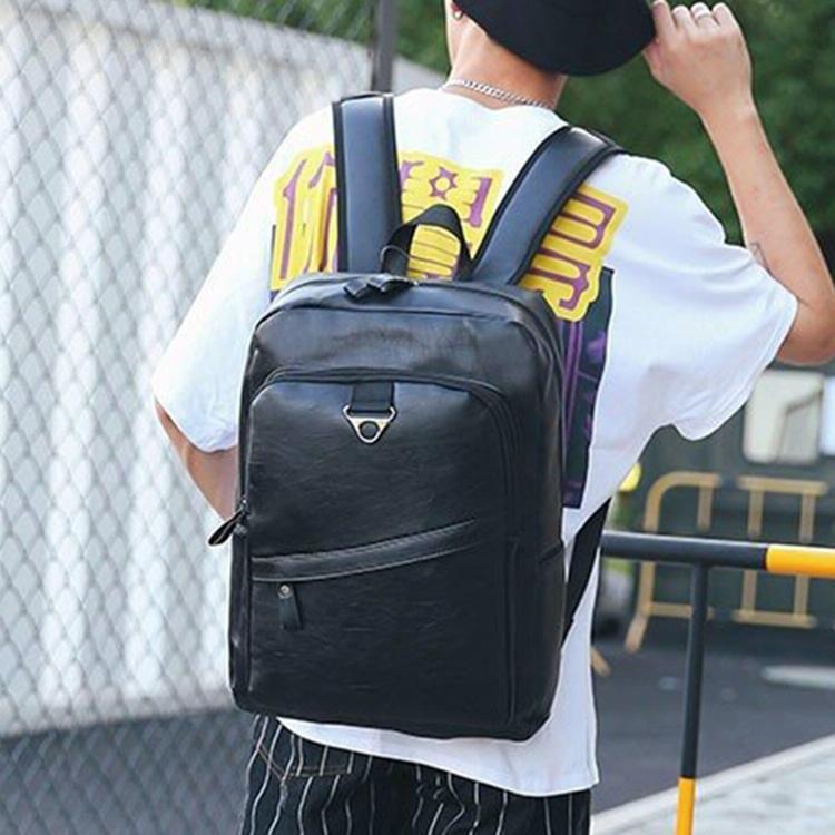 Men Casual Leather Shoulder Bag - Brown