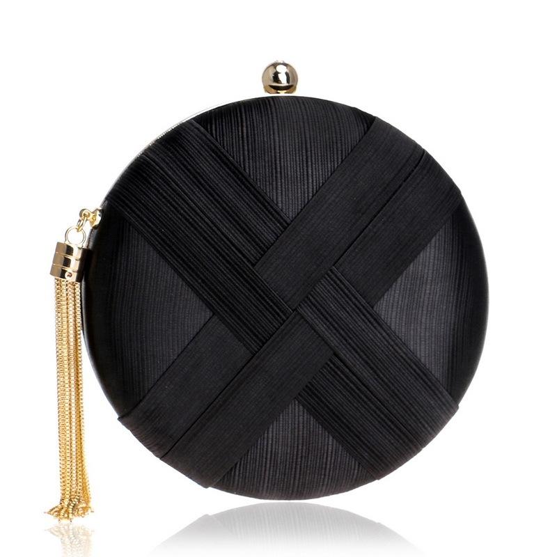 Silk Handbag for Fashion Banquets and Parties - Black