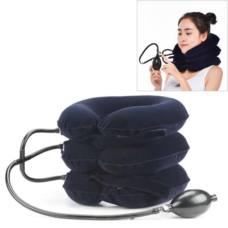 Full Cashmere Cervical Traction Instrument Neck Massage & Support - Black