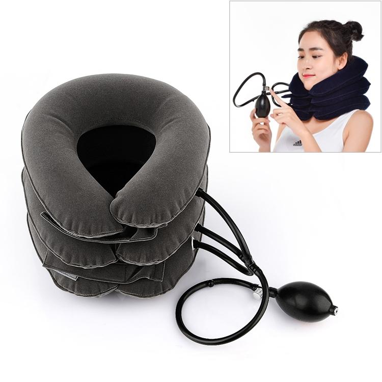 Full Cashmere Cervical Traction Instrument Neck Massage & Support - Black