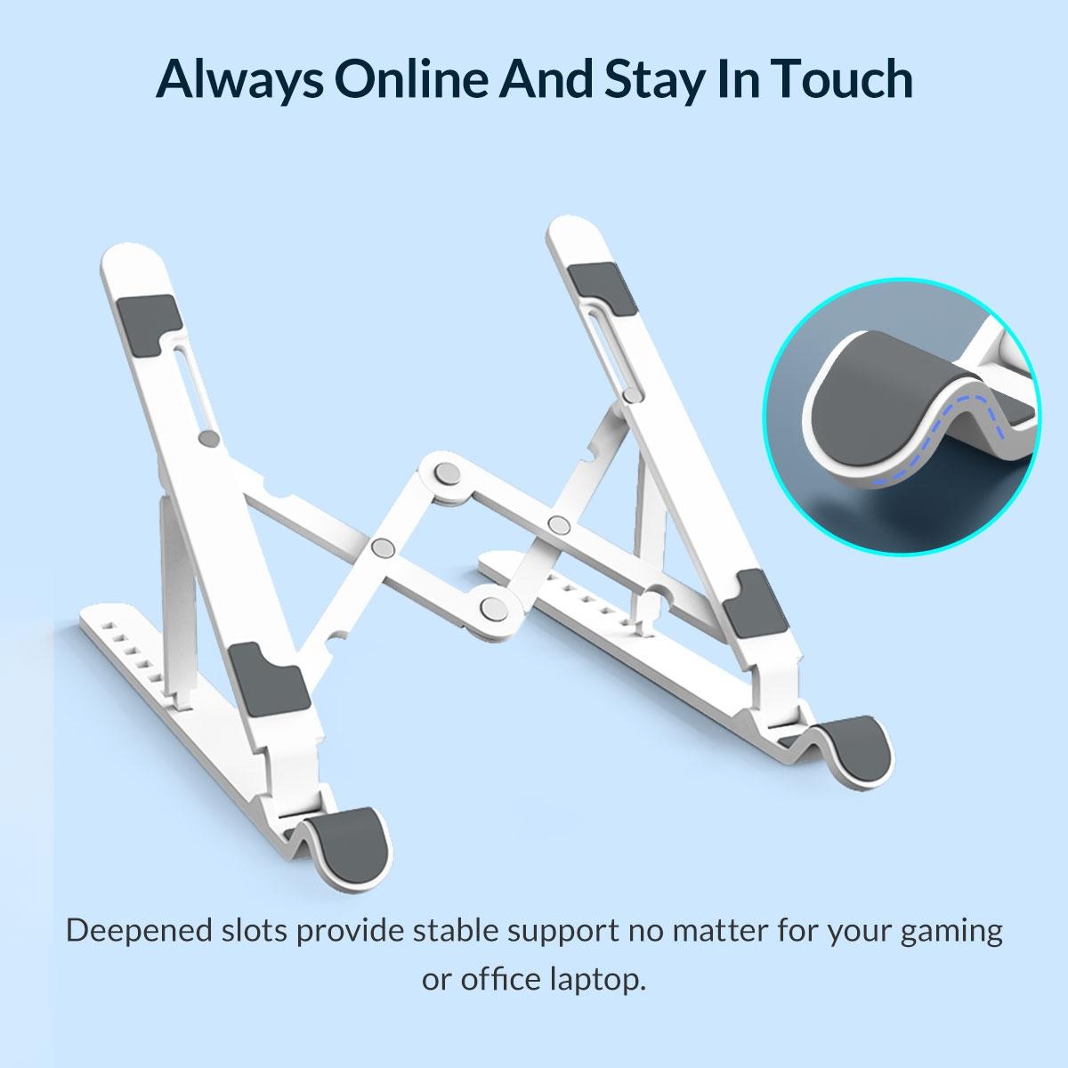 Portable Laptop Stand - Foldable - Black