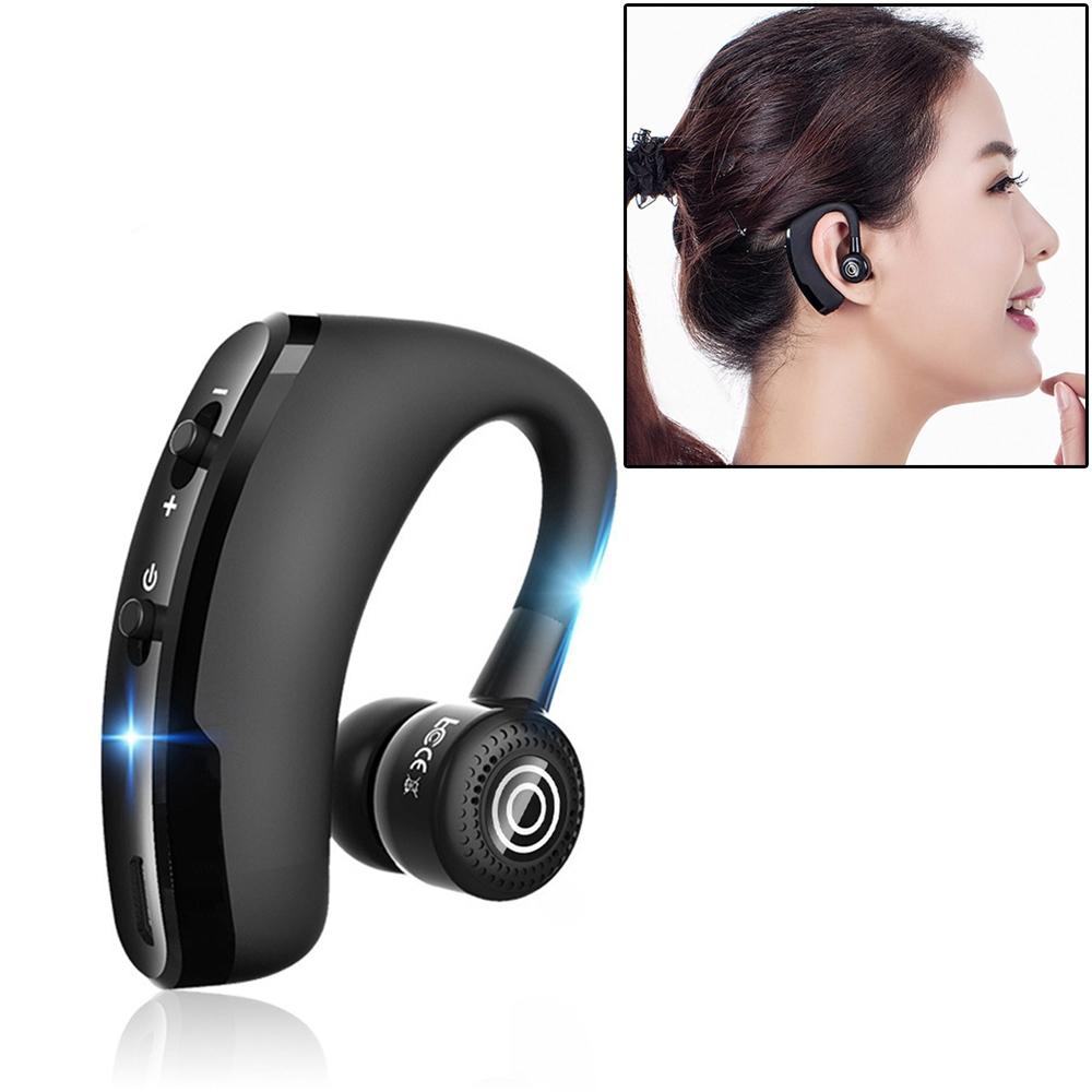 V9 Wireless Bluetooth Headset with Mic for Drivers - Black