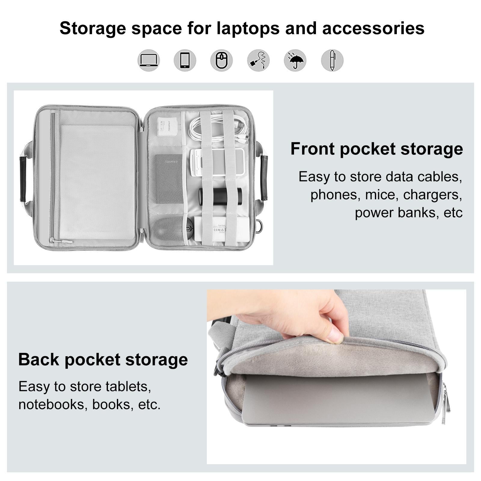 Convertible Laptop Bag for Macbook Thinkpad Asus Hp - Black