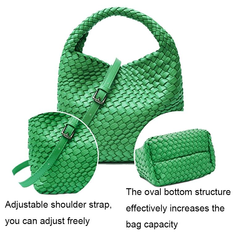 Apricot Hand Woven 2-in-1 Shoulder Bag - Apricot Colour