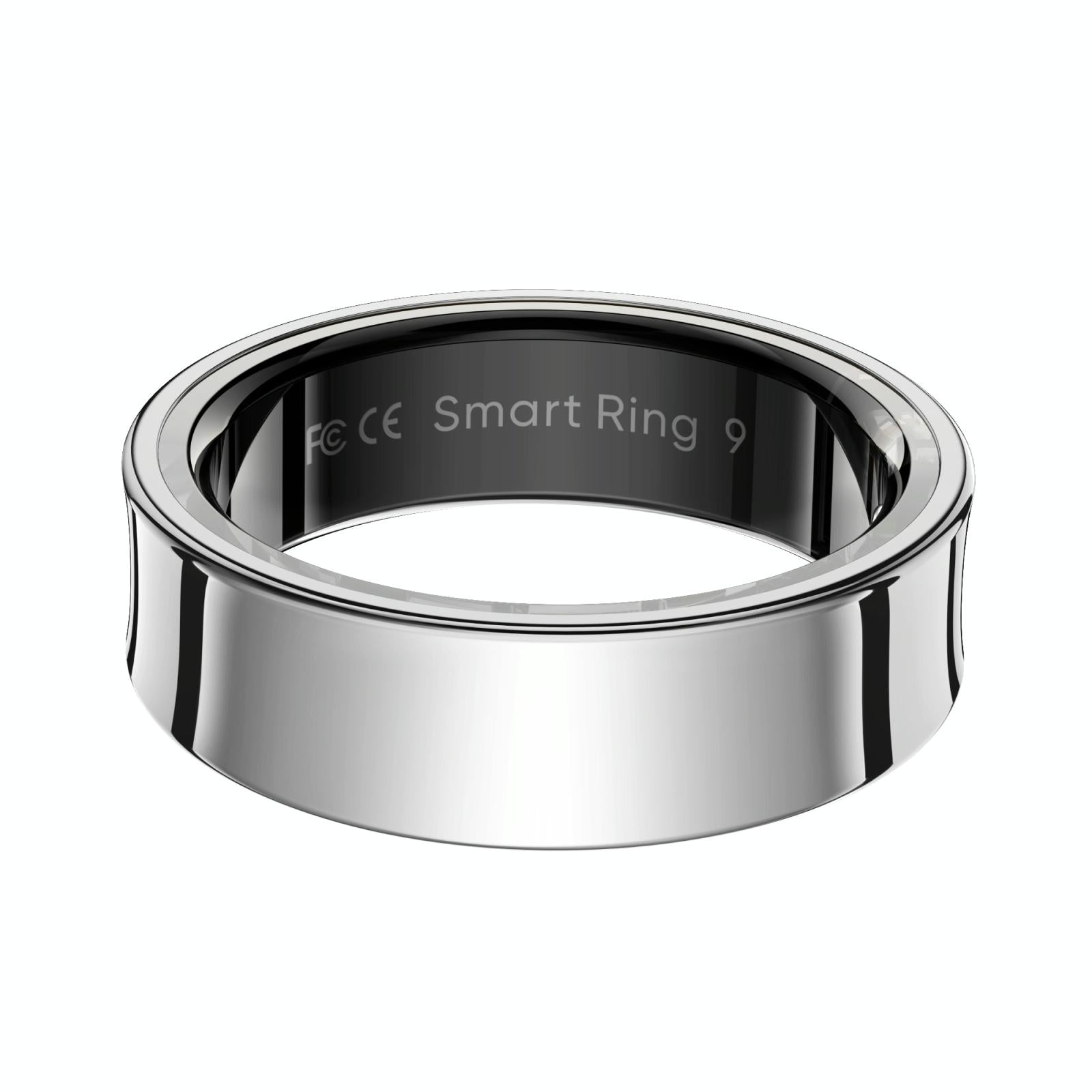 Smart Ring With Heart Rate Blood Oxygen Sleep Monitoring & Sports Modes - Size 13 - Silver