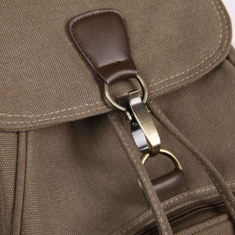 Women Canvas Laptop Backpack - Compact and Stylish - Coffee