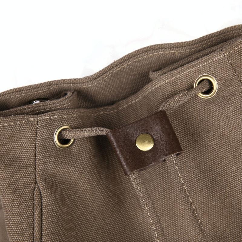 Women Canvas Laptop Backpack - Compact and Stylish - Coffee