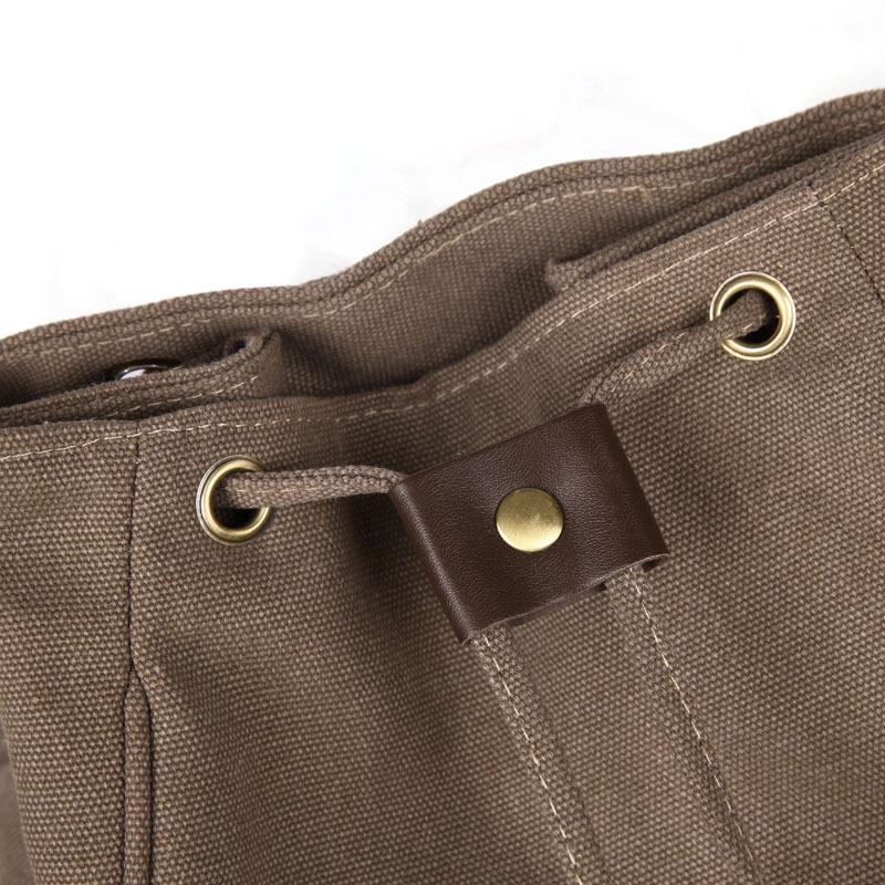 Women Canvas Laptop Backpack - Compact and Stylish - Coffee