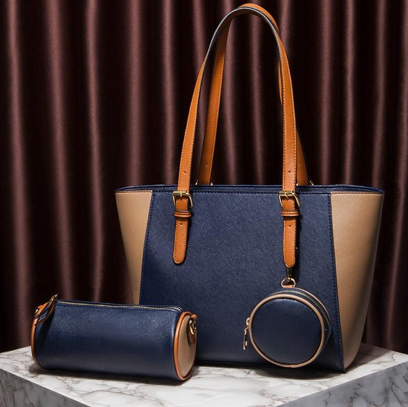 Large Capacity 3-in-1 Fashion Handbag for Women - Black