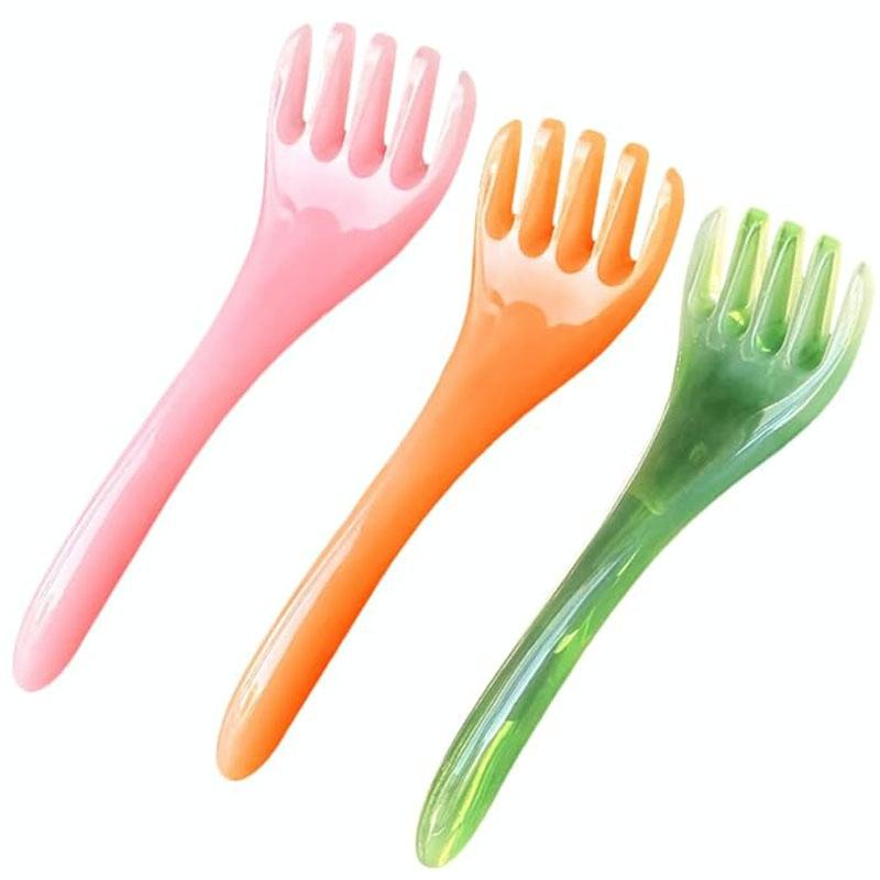 Stress-Reducing Massage Comb 5 Claws Meridian Therapy - Pink