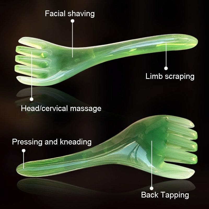 Stress-Reducing Massage Comb 5 Claws Meridian Therapy - Pink