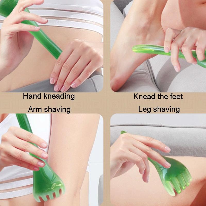 Stress-Reducing Massage Comb 5 Claws Meridian Therapy - Pink