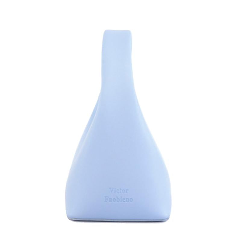 Chic Leather Women Handbag Sleek Design - Light Blue