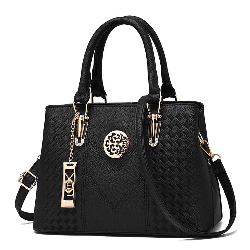Women Leather Messenger Handbag - Stylish and Functional - Khaki