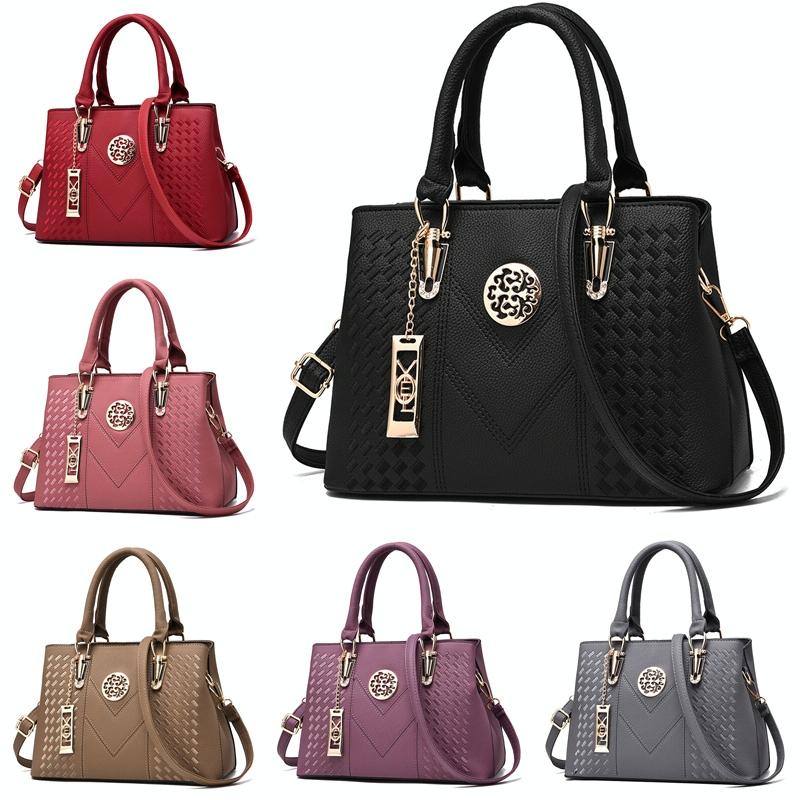 Women Leather Messenger Handbag - Stylish and Functional - Khaki