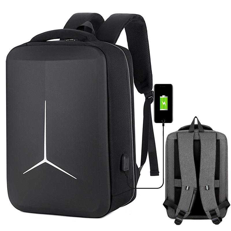 Waterproof Business Laptop Backpack with Usb Port - Multifunctional - Dark Gray - 15 Inch