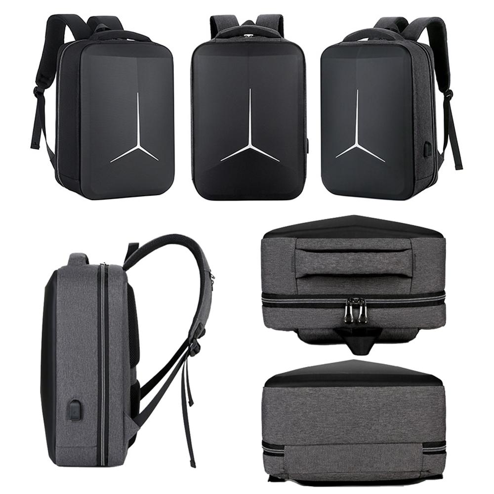 Waterproof Business Laptop Backpack with Usb Port - Multifunctional - Dark Gray - 15 Inch