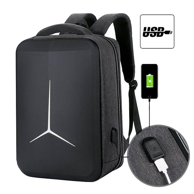Waterproof Business Laptop Backpack with Usb Port - Multifunctional - Dark Gray - 15 Inch