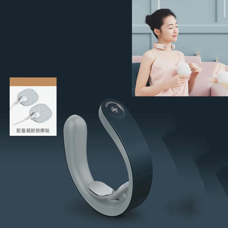 Intelligent Shoulder & Neck Massager Pgg Cervical Spine Physiotherapy With Heat & Multi-Function Design - Blue