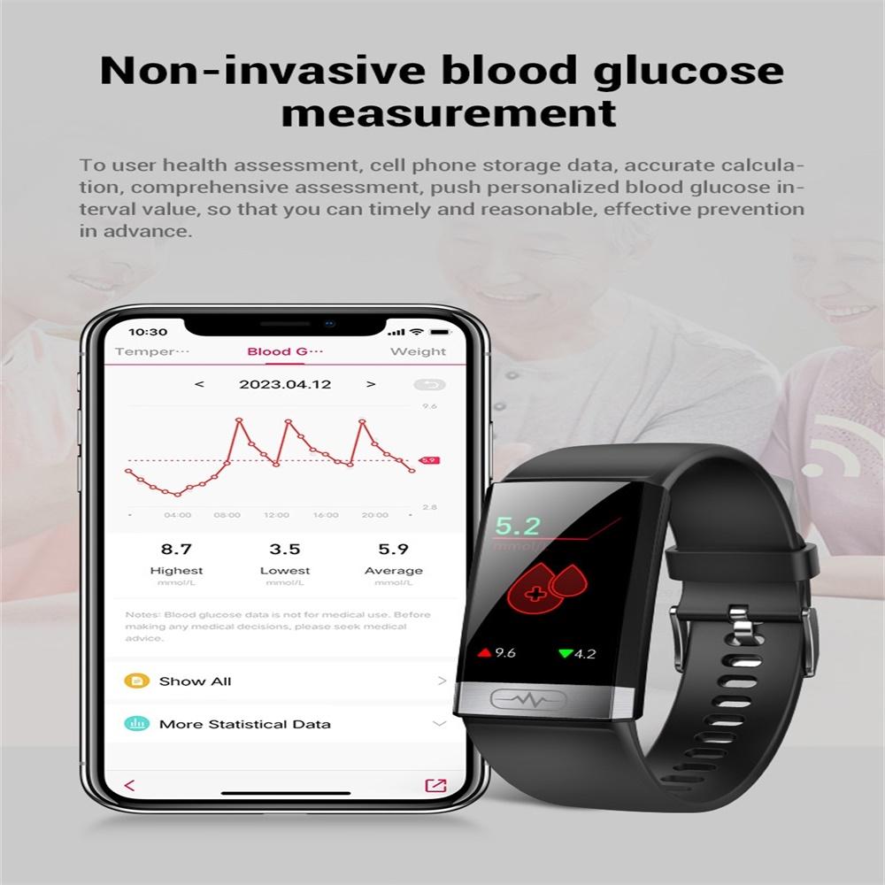 Smart Watch With Heart / Bp / Oxygen / Glucose Monitoring Available - Purple