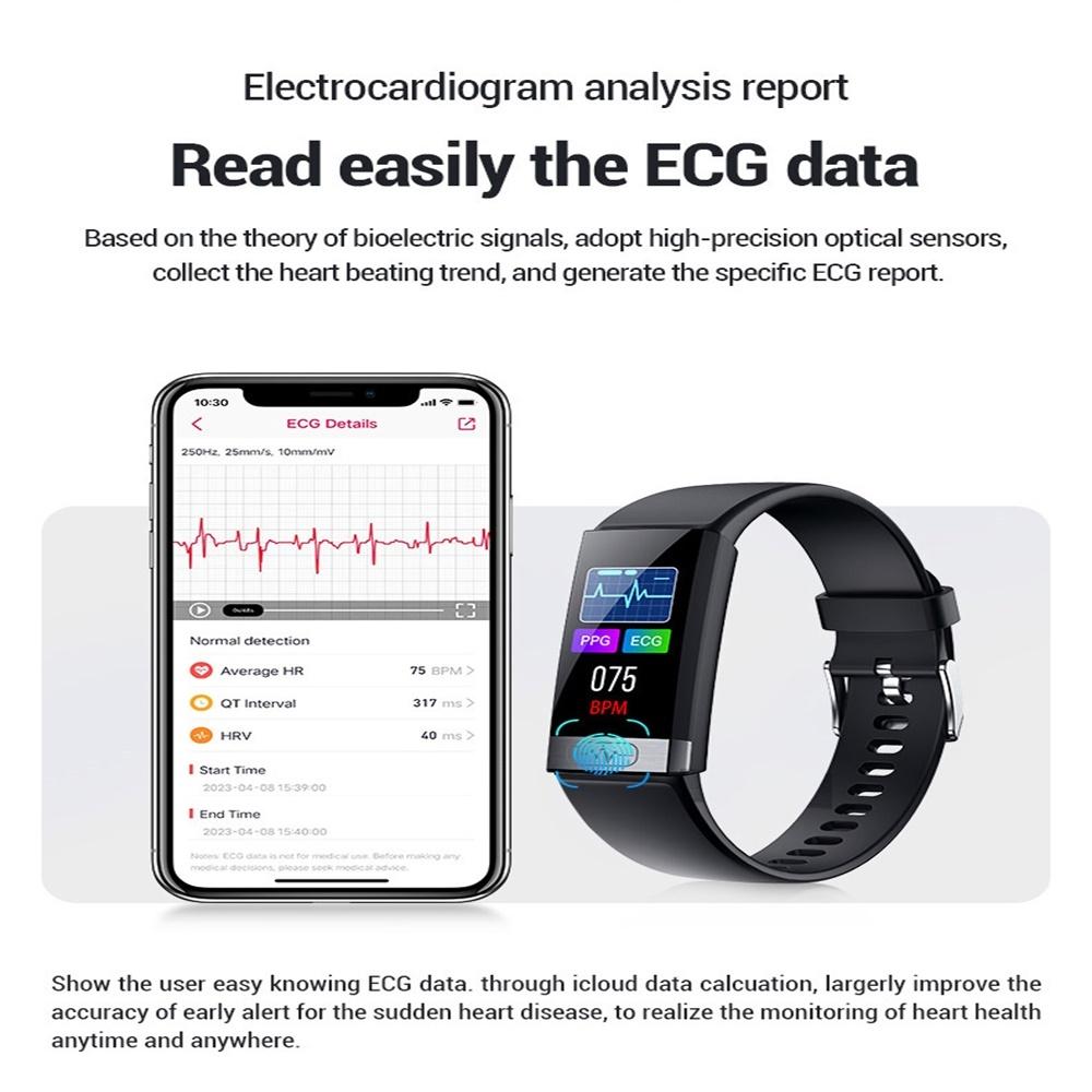 Smart Watch With Heart / Bp / Oxygen / Glucose Monitoring Available - Purple