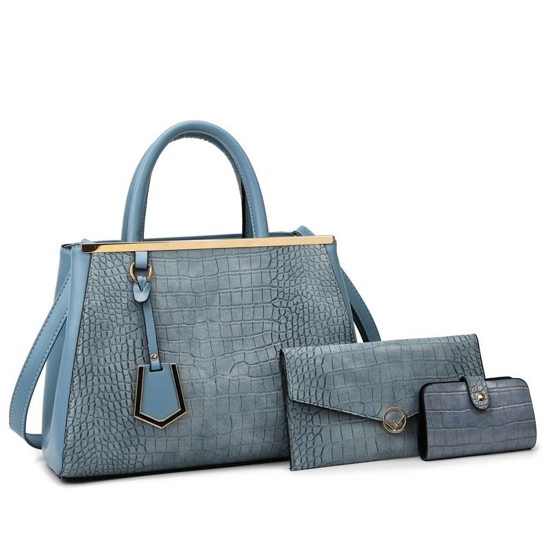 Patchwork Stone Pattern Handbag - Shoulder / Crossbody - Khaki