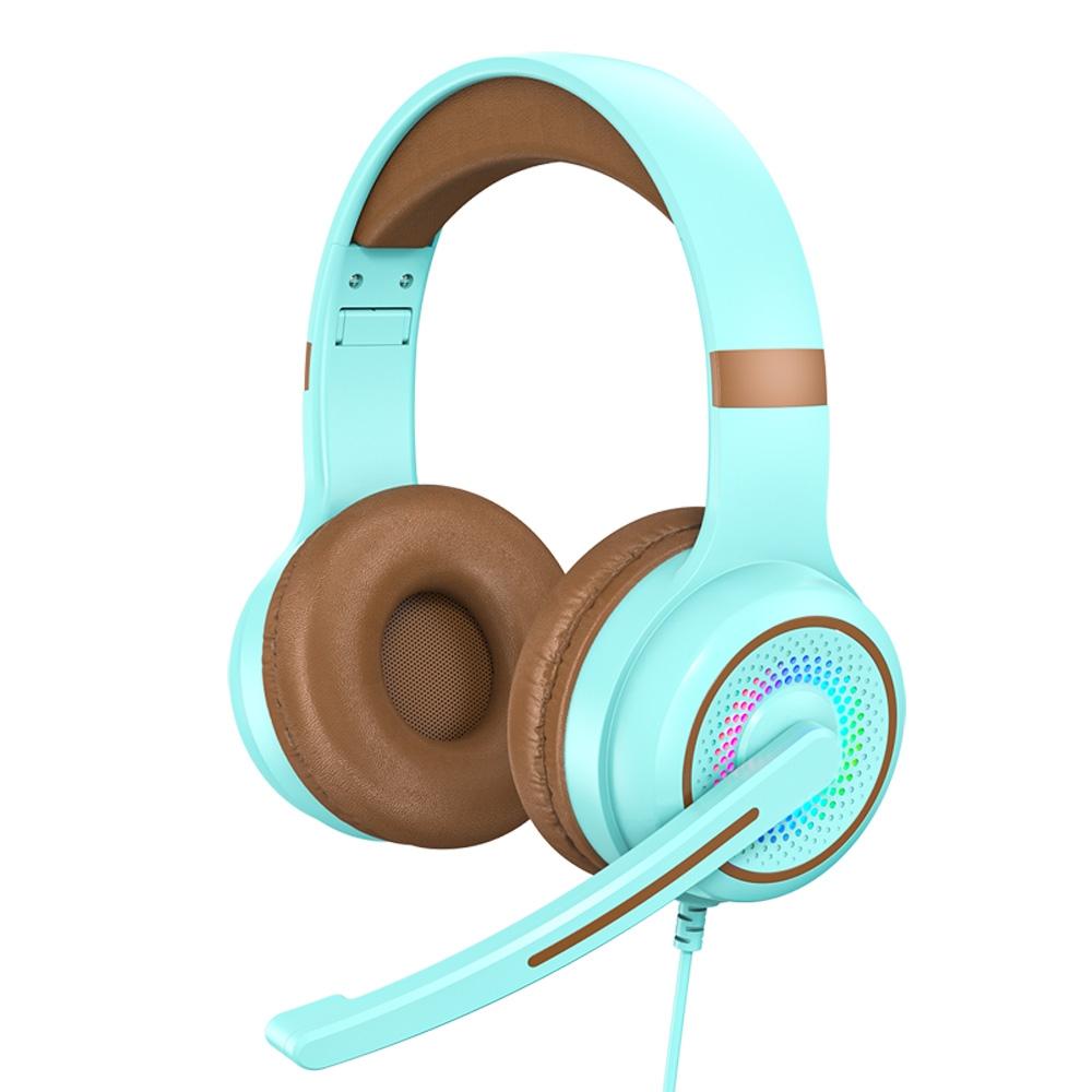 Led Bass Stereo Gaming Headset With Mic - Pink