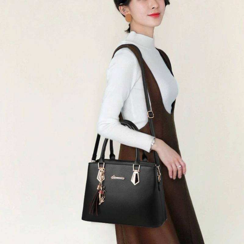 Women 2-in-1 Casual Messenger Bag - Large Capacity - Black