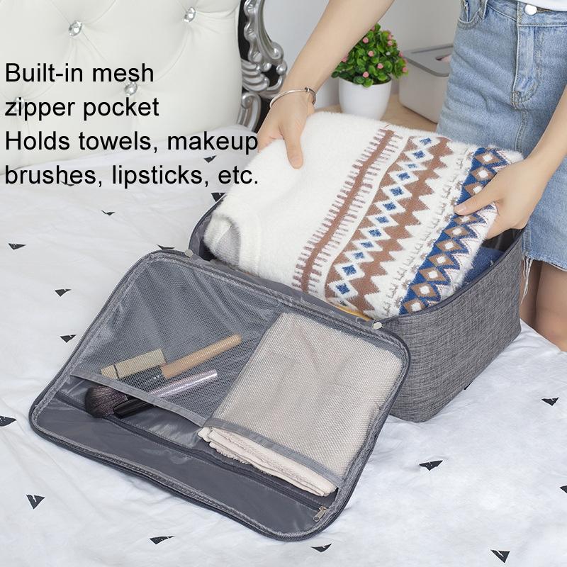 Large Capacity Cationic Trolley Suitcase for Trip Storage - Navy