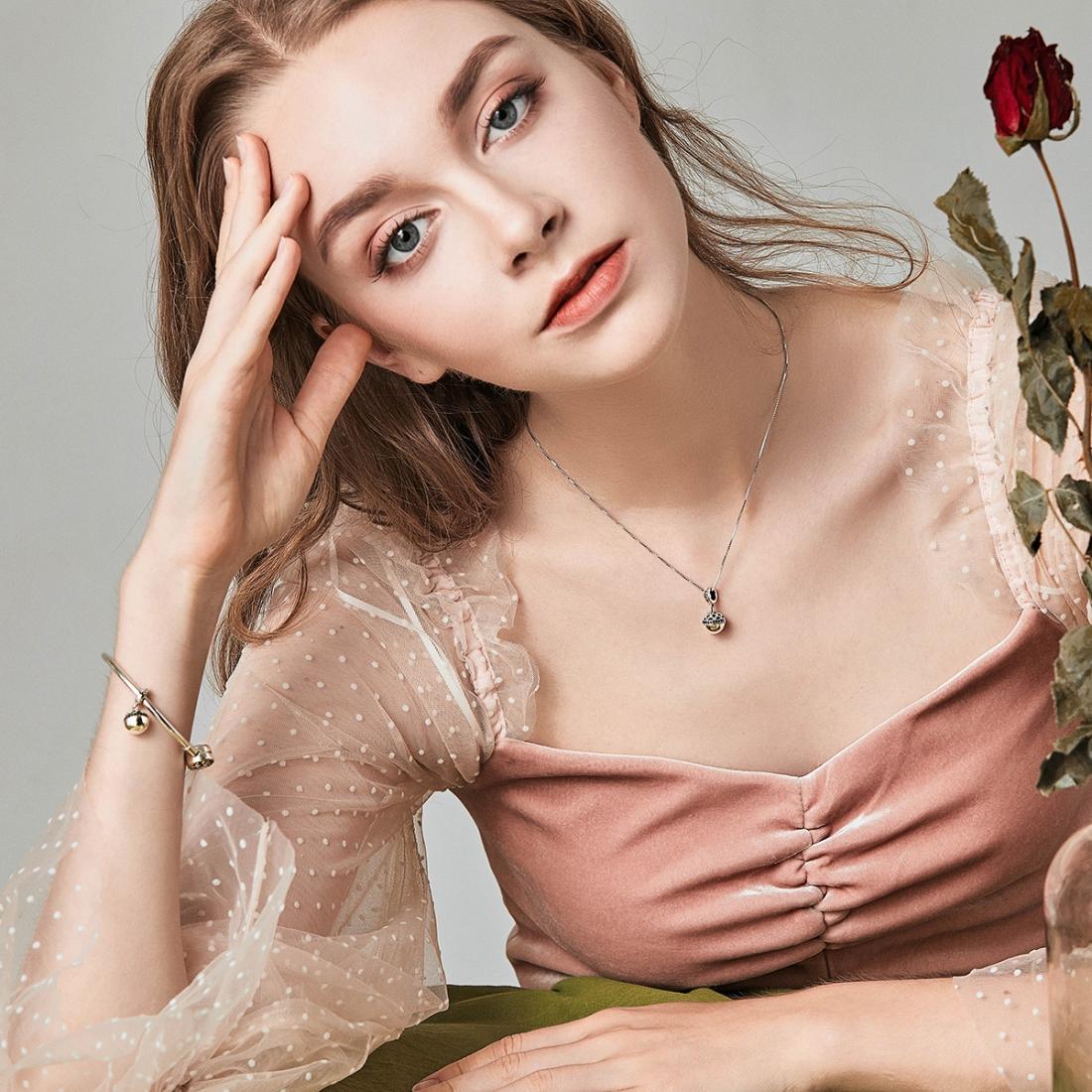 925 Sterling Silver Surprise Love Pendant For Diy Bracelets & Necklaces - Blue