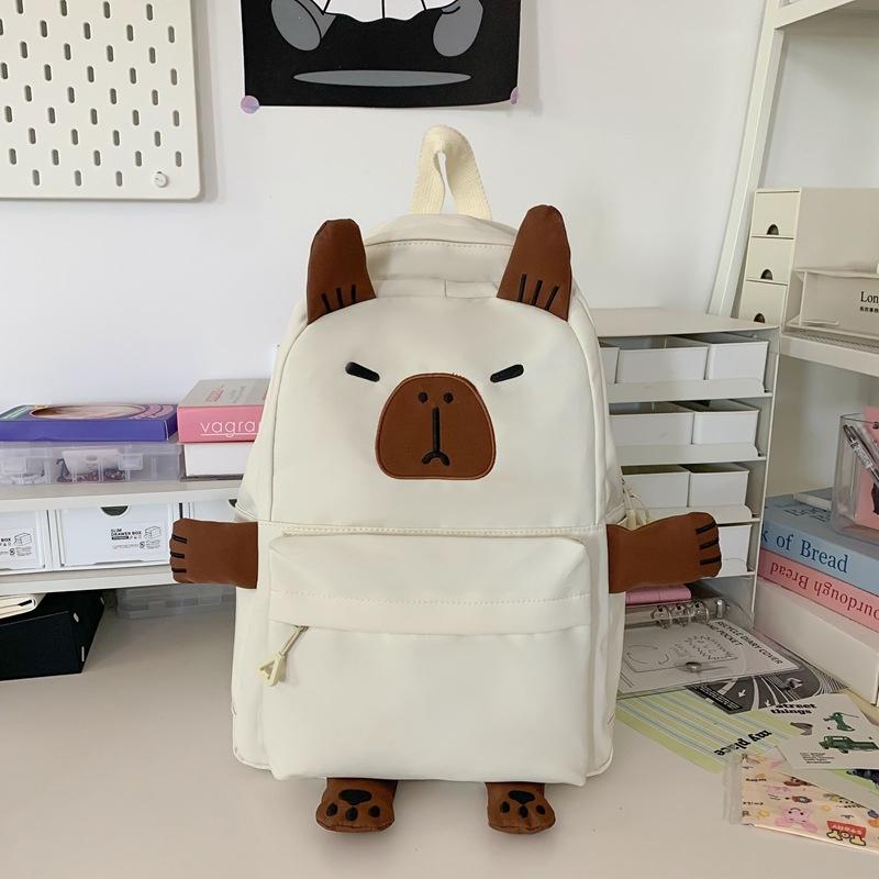 Versatile Large Capacity Backpack For Students - White