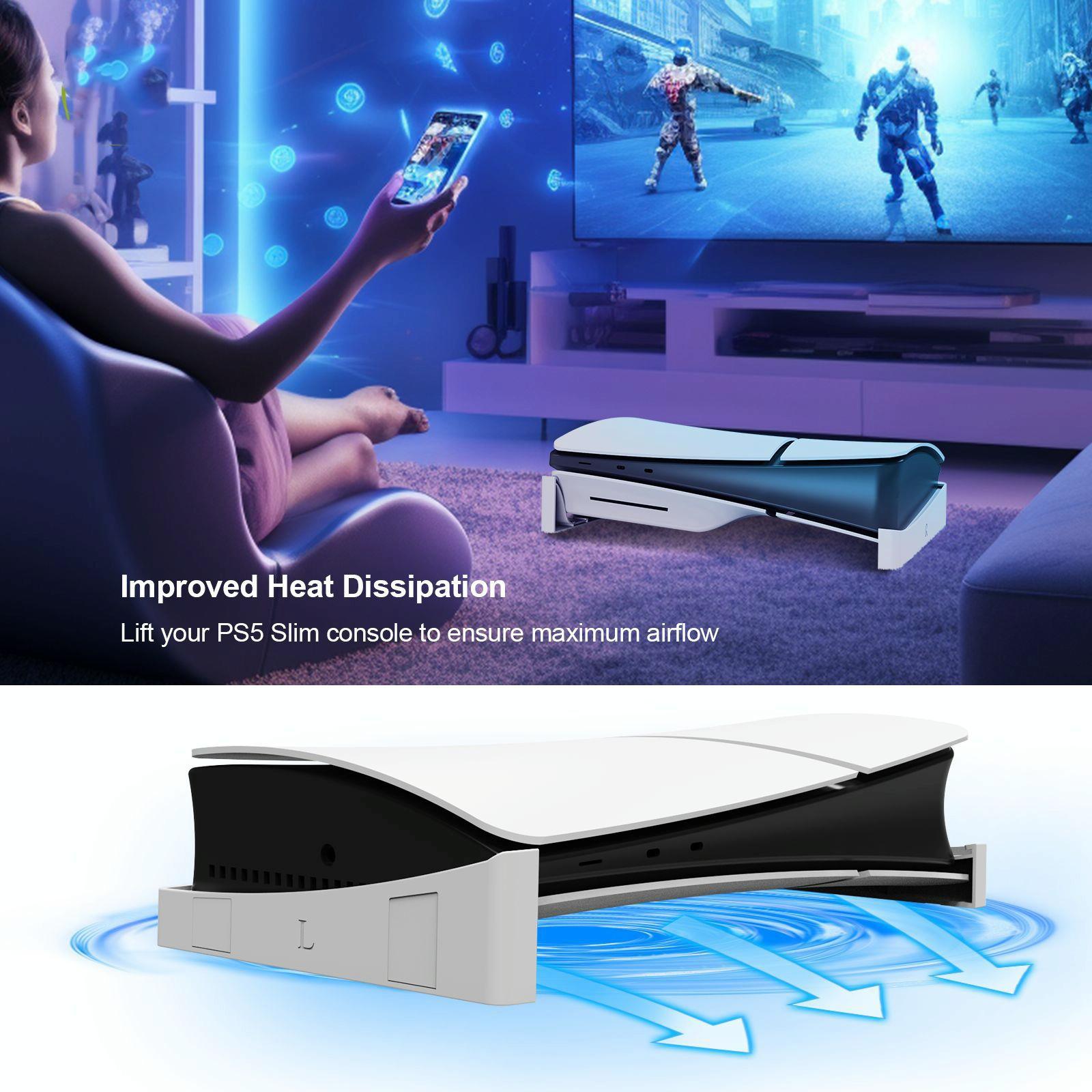Universal Horizontal Stand For Ps5 Slim - Digital / Optical Drive Version - Transparent